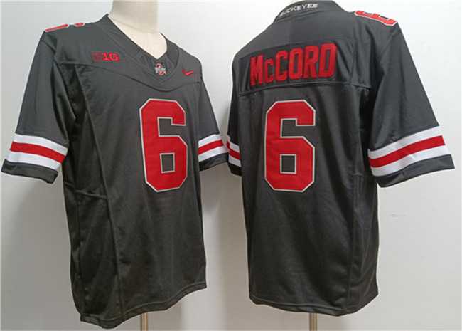 Men%27s Ohio State Buckeyes #6 Kyle McCord Black 2023 F.U.S.E. Limited Stitched Jersey